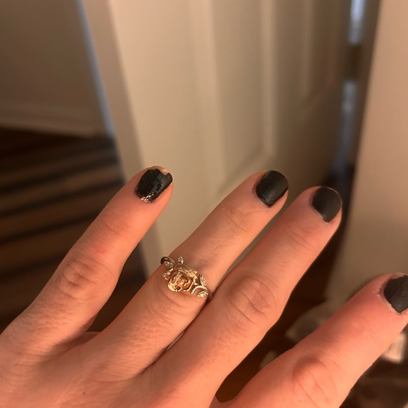 Cubic Zirconia Rose Beauty & The Beast Ring in Sterling Silver & 18k Rose plated - Picture 2 of 8